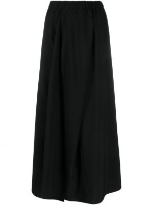 Jupe mi-longue en laine drapé Christian Wijnants noir