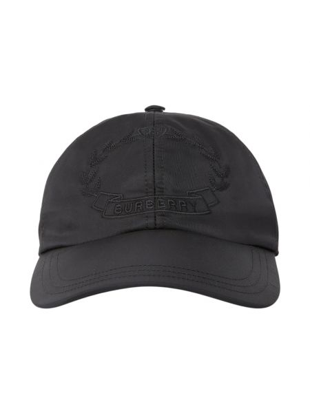 Nylonowa czapka z daszkiem Burberry czarna