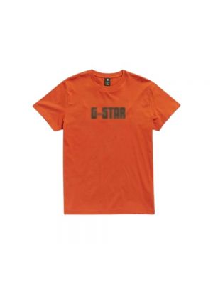 Koszulka w gwiazdy G-star pomarańczowa
