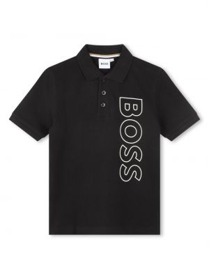 Polo con stampa Boss Kidswear nero