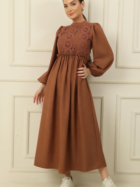 Lniana sukienka długa By Saygı