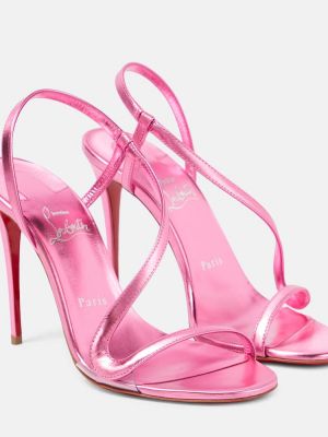 Sandali di pelle Christian Louboutin rosa