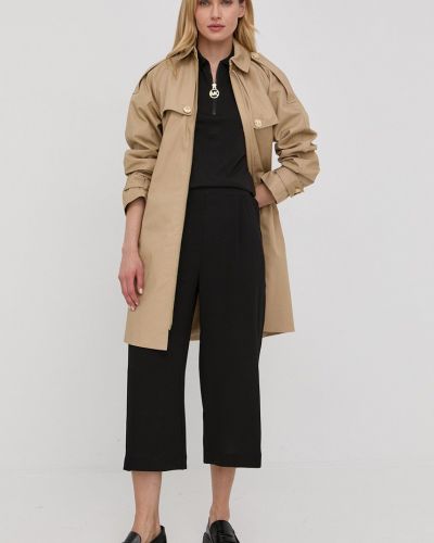 MICHAEL Michael Kors pantaloni femei, culoarea negru, fason culottes, high waist