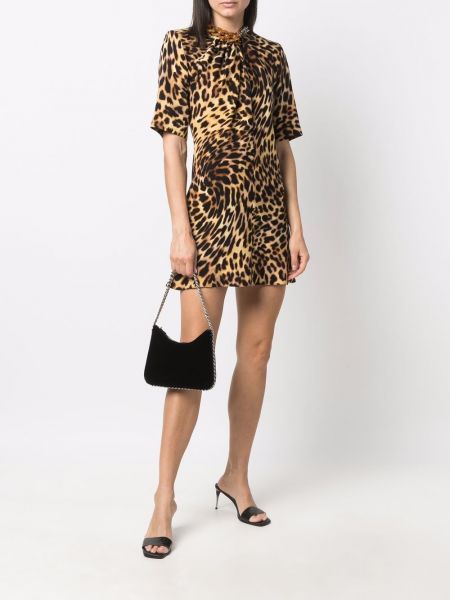 Robe de soirée à imprimé léopard Stella Mccartney