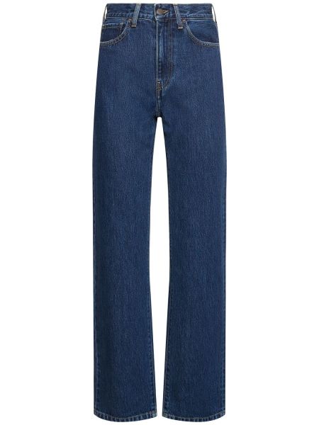 Straight leg-jeans med hög midja Carhartt Wip blå