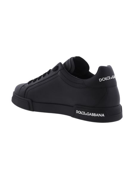 Zapatillas de cuero Dolce & Gabbana negro