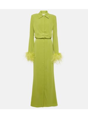 Σατέν μάξι φόρεμα Roland Mouret πράσινο