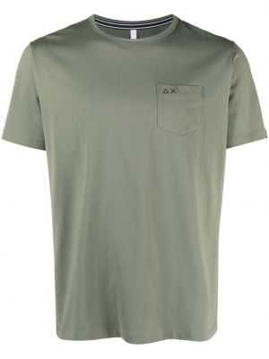 T-shirt aus baumwoll mit taschen Sun 68 grün