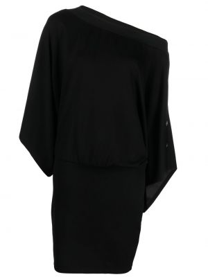 Свободного кроя платье мини с драпировкой Armani Exchange, черное