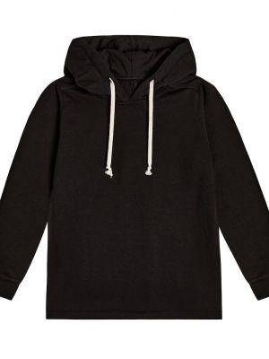 Hoodie i bomull i jersey för pojkar Rick Owens Kids svart