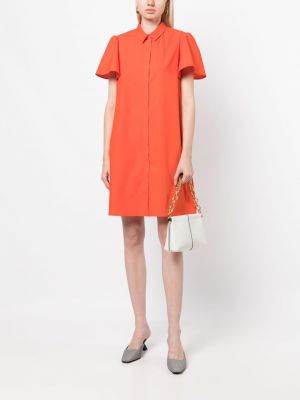 Kleid aus baumwoll mit rüschen Paule Ka orange
