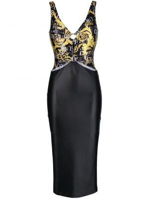 Koktejl obleka s potiskom Versace Jeans Couture