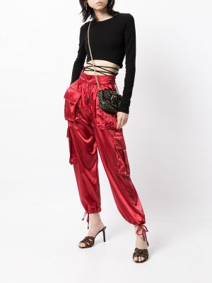 Pantalones con cordones con bolsillos Dolce & Gabbana rojo