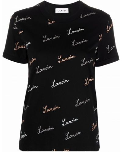 Camiseta con estampado Lanvin negro