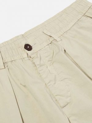 Plisirane pamučne kratke hlače Universal Works siva