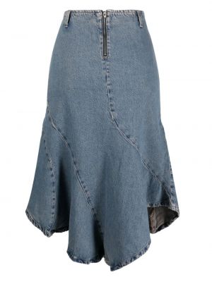 Asimetriškas džinsinis sijonas Gimaguas mėlyna