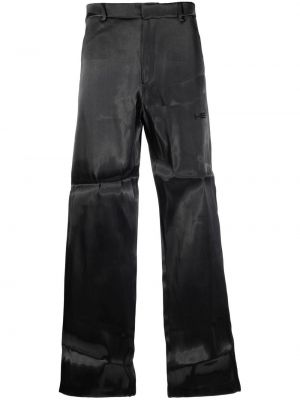 Ravne hlače z vezenjem Heliot Emil siva