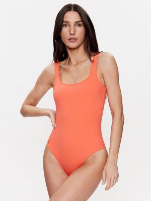 Vientisas maudymosi kostiumėlis Polo Ralph Lauren oranžinė