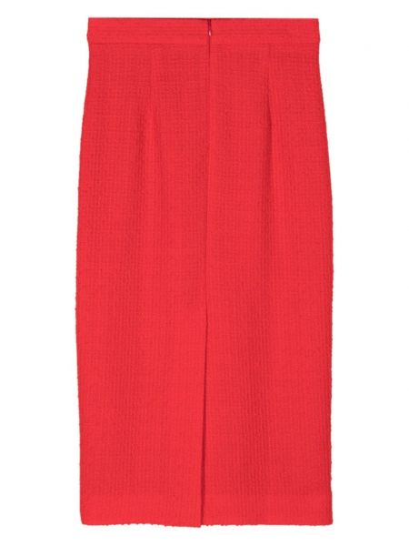 Pieštuko formos sijonas tvido Jane raudona