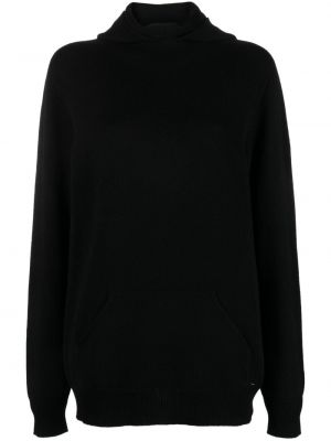 Kašmírový sveter s kapucňou Kiton čierna