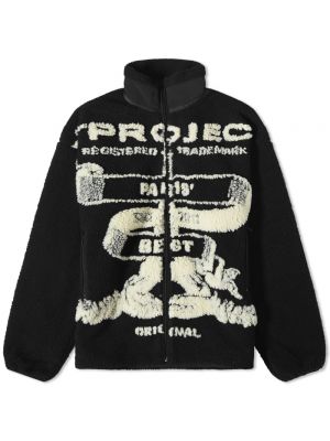 Жаккардовая флисовая куртка Y Project черная