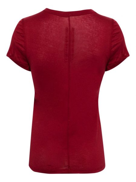 T-krekls ar apaļu kakla izgriezumu Rick Owens sarkans