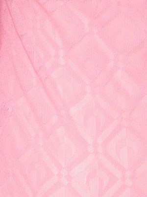 Top z mrežo iz žakarda Marine Serre roza