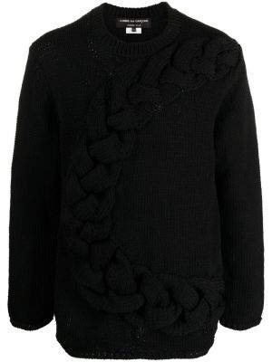 Пуловер с кръгло деколте Comme Des Garçons черно