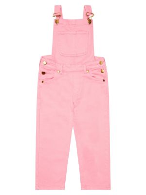 Denim jumpsuit med broderi för tjejer Mini Rodini rosa