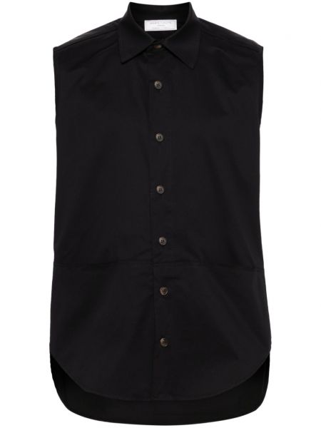 Βαμβακερό πουκάμισο Société Anonyme μαύρο