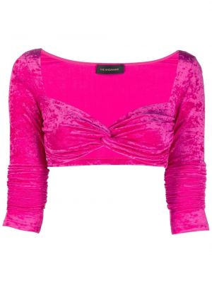 Fløyel crop top The Andamane rosa