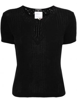 Haut en tricot Chanel Pre-owned noir
