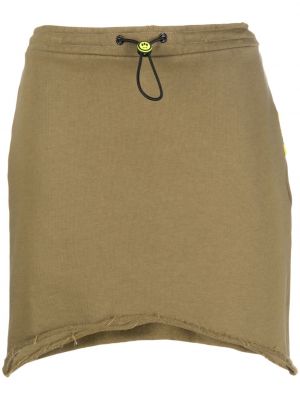 Βαμβακερή φούστα mini Barrow πράσινο