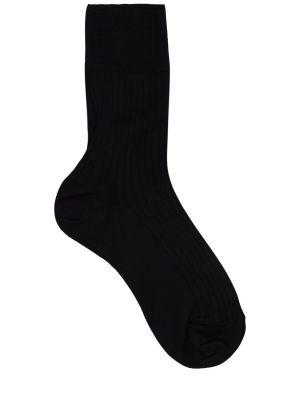 Памучни чорапи Wolford черно