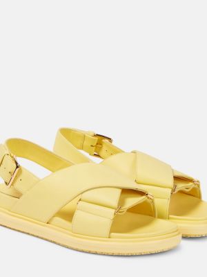 Kožené sandály Marni žluté