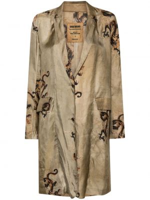Mantel mit geknöpfter mit print Uma Wang