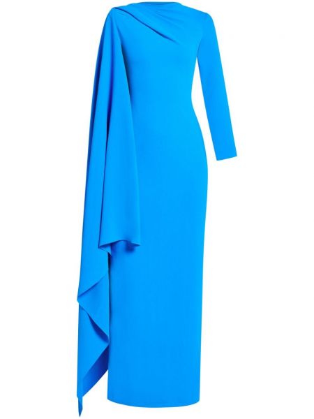 Drapiruotas vakarinė suknelė Solace London mėlyna