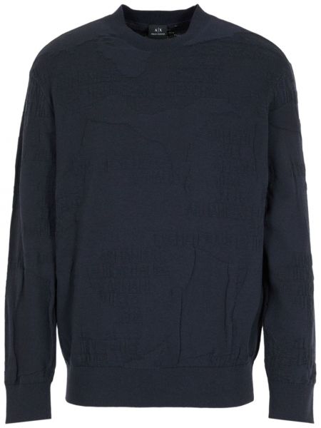Bombažni pulover iz žakarda Armani Exchange
