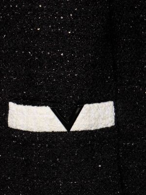 Kurtka tweedowa Valentino czarna