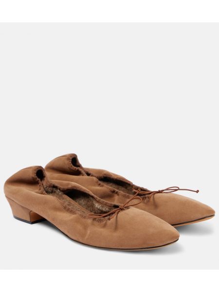 Mocka ballerinas The Row brun