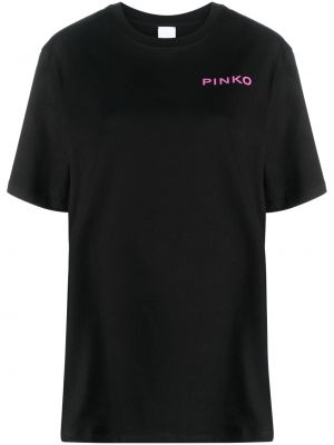 Tricou din bumbac cu imagine Pinko negru