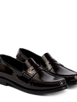 Pantofi loafer din piele Saint Laurent negru