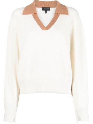 Długi sweter z kaszmiru z długim rękawem Rag & Bone - biały