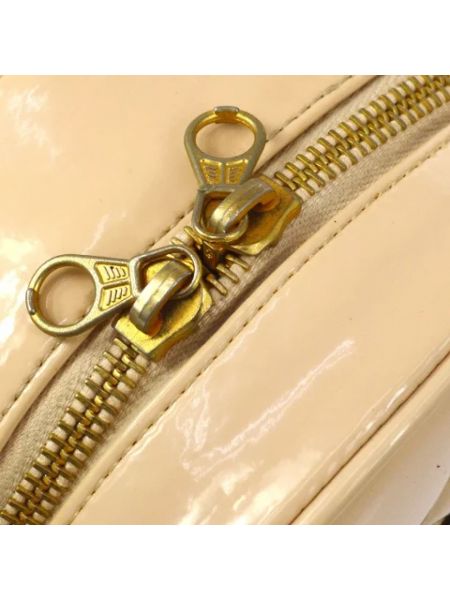 Bolsa de cuero retro Chanel Vintage beige