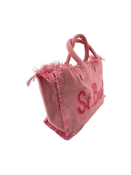 Shopper handtasche mit fransen Mc2 Saint Barth pink