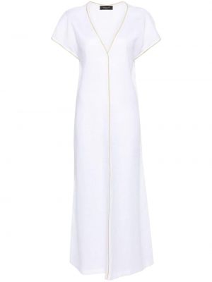 Λινή μάξι φόρεμα Fabiana Filippi λευκό