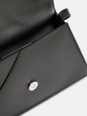 Usnjena torbica za čez ramo Mm6 Maison Margiela črna