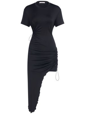 Sukienka mini z wiskozy z dżerseju Et Ochs czarna