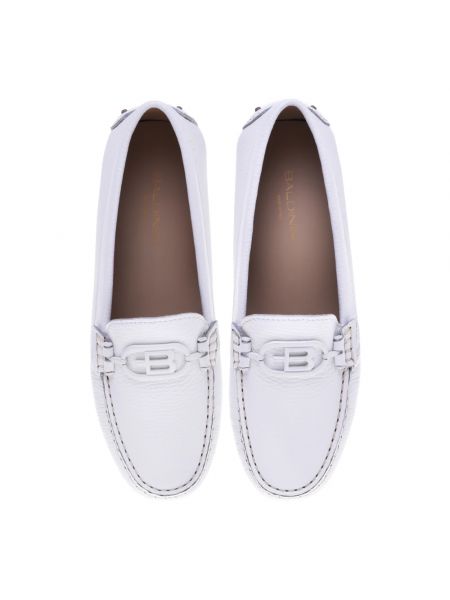 Loafers de cuero Baldinini blanco