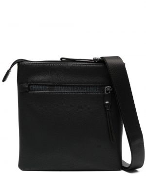 Кожени чанта през рамо Armani Exchange черно